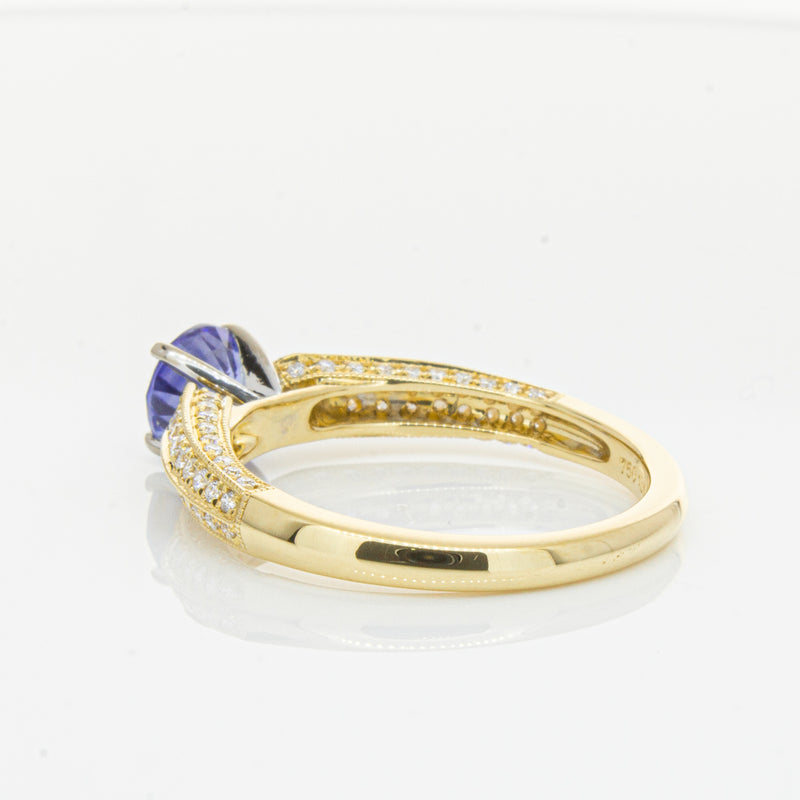 18ct Yellow Gold Sapphire & Diamond Ring-Ring-Walker & Hall