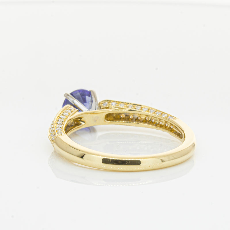 18ct Yellow Gold Sapphire & Diamond Ring-Ring-Walker & Hall