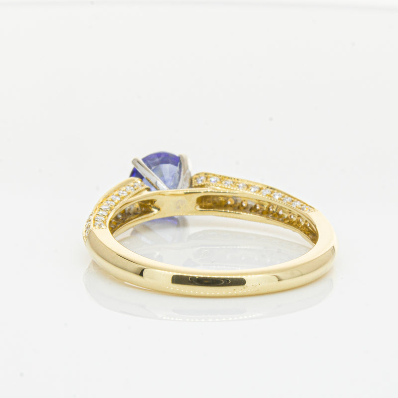 18ct Yellow Gold Sapphire & Diamond Ring-Ring-Walker & Hall