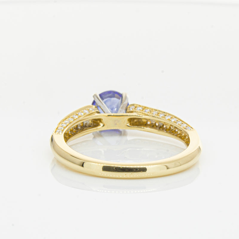 18ct Yellow Gold Sapphire & Diamond Ring-Ring-Walker & Hall