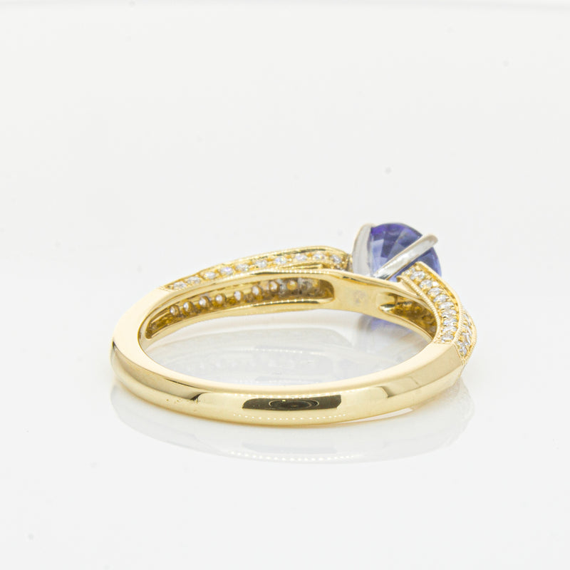 18ct Yellow Gold Sapphire & Diamond Ring-Ring-Walker & Hall