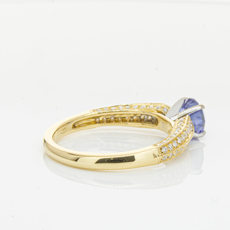 18ct Yellow Gold Sapphire & Diamond Ring-Ring-Walker & Hall