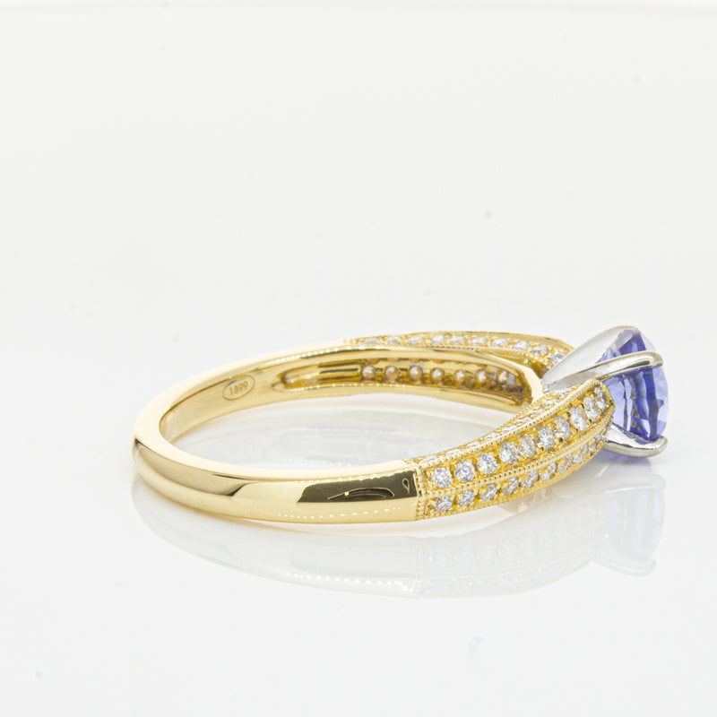 18ct Yellow Gold Sapphire & Diamond Ring-Ring-Walker & Hall