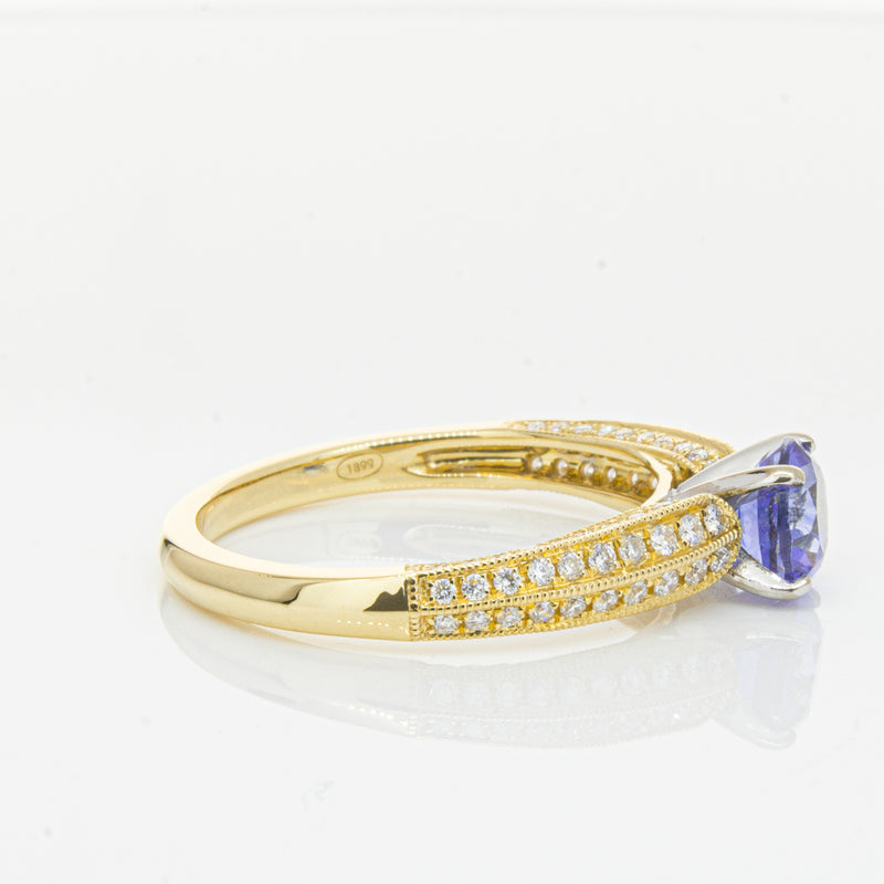 18ct Yellow Gold Sapphire & Diamond Ring-Ring-Walker & Hall