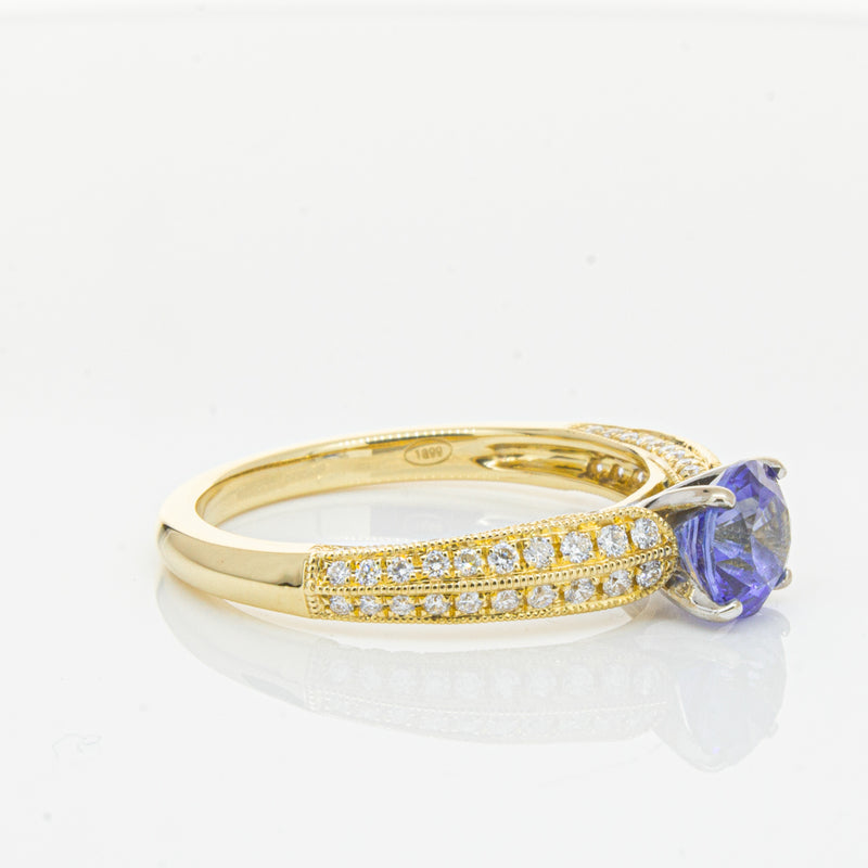 18ct Yellow Gold Sapphire & Diamond Ring-Ring-Walker & Hall