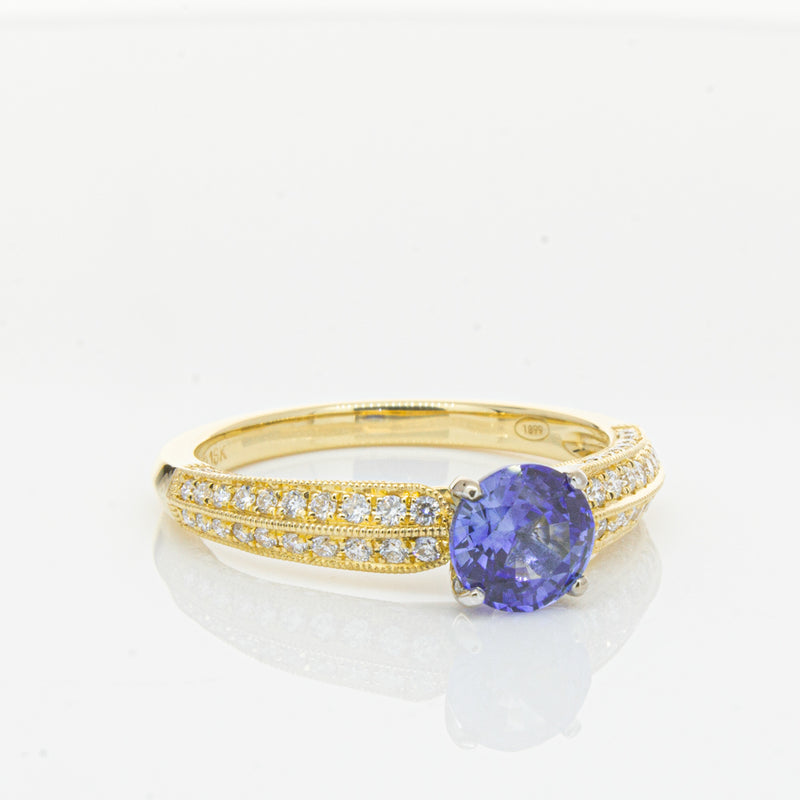 18ct Yellow Gold Sapphire & Diamond Ring-Ring-Walker & Hall