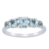 18ct White Gold Five Stone Aquamarine Octavia Ring-Ring-Walker & Hall