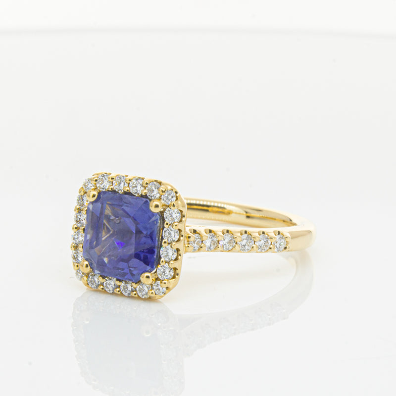18ct Yellow Gold Sapphire & Diamond Ring-Ring-Walker & Hall