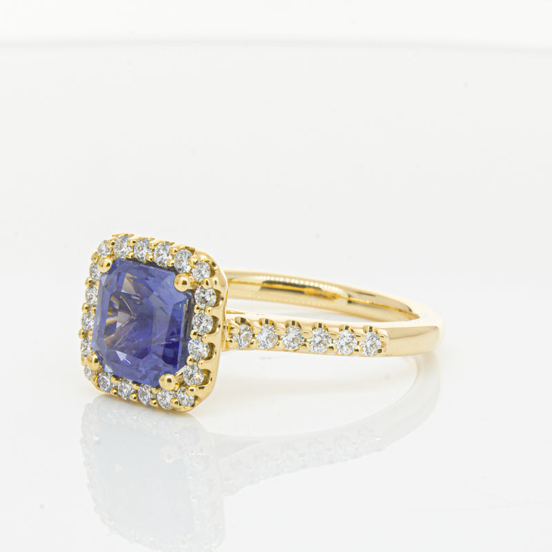 18ct Yellow Gold Sapphire & Diamond Ring-Ring-Walker & Hall