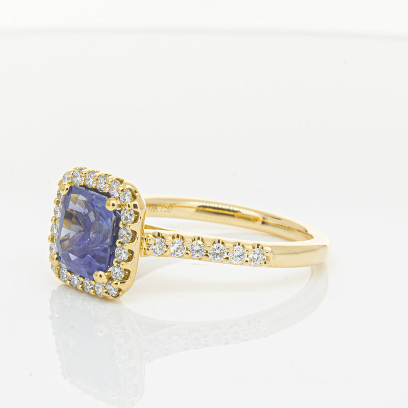 18ct Yellow Gold Sapphire & Diamond Ring-Ring-Walker & Hall