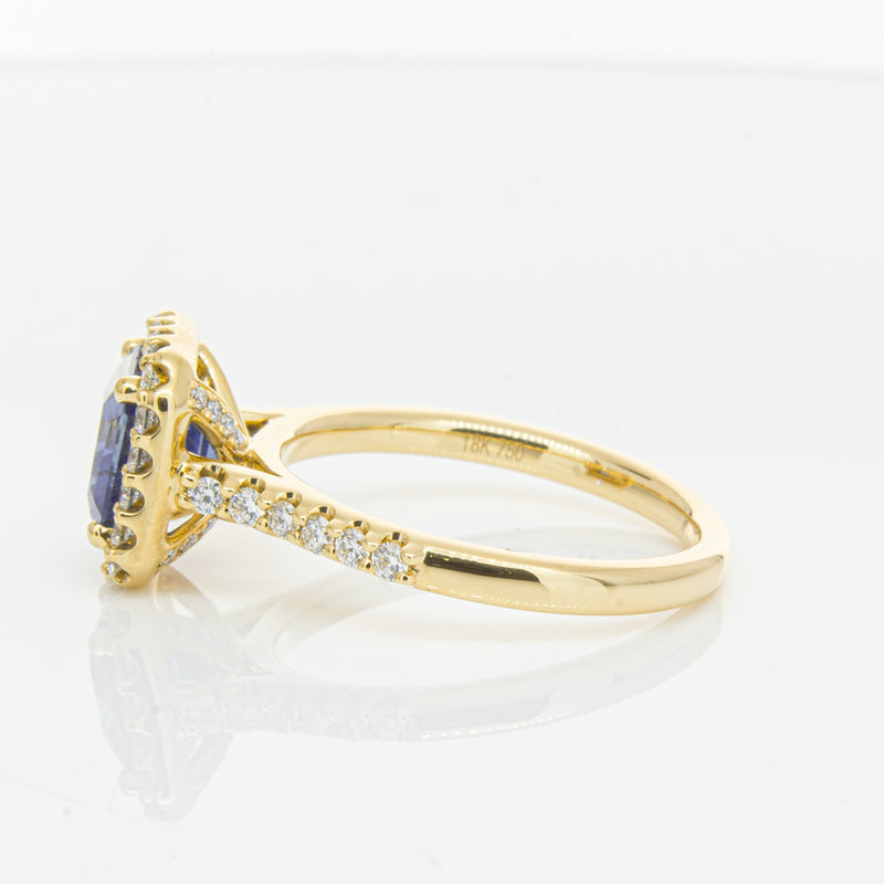 18ct Yellow Gold Sapphire & Diamond Ring-Ring-Walker & Hall