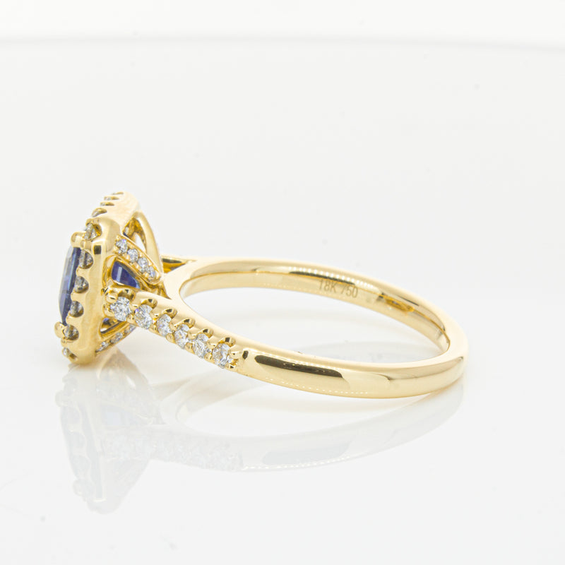18ct Yellow Gold Sapphire & Diamond Ring-Ring-Walker & Hall
