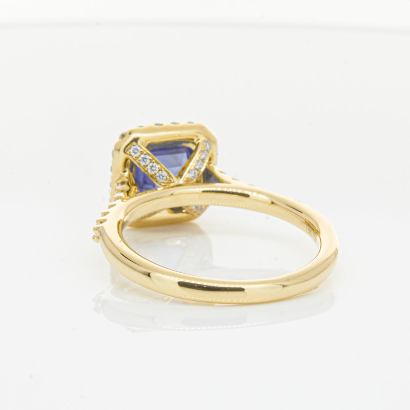 18ct Yellow Gold Sapphire & Diamond Ring-Ring-Walker & Hall