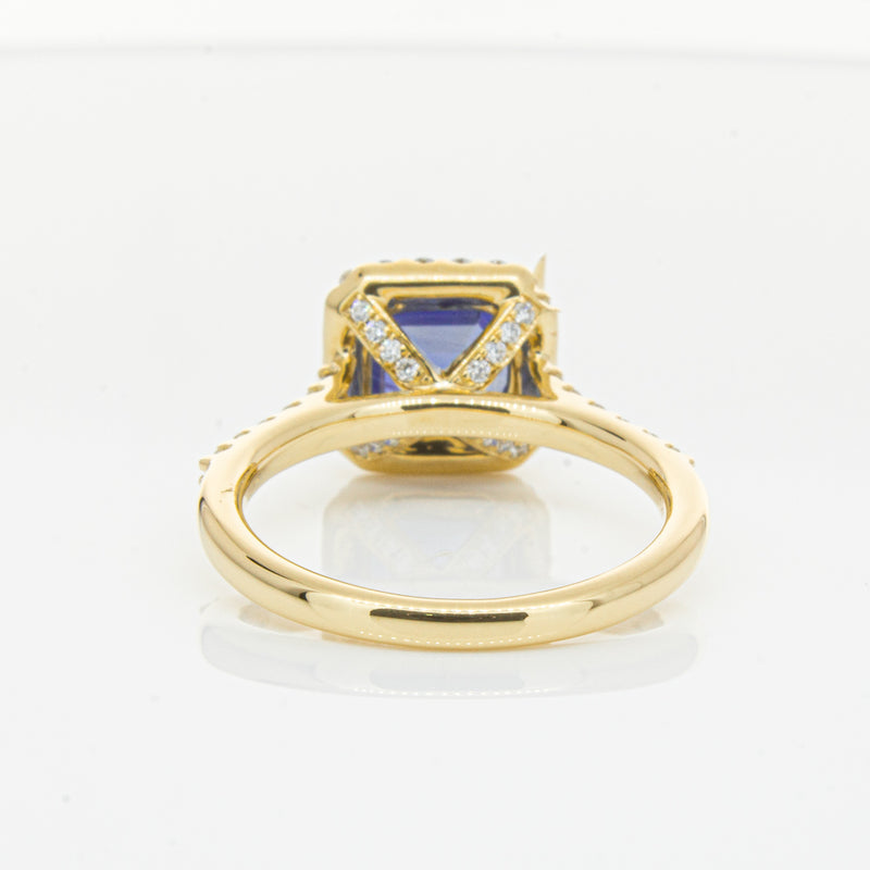 18ct Yellow Gold Sapphire & Diamond Ring-Ring-Walker & Hall