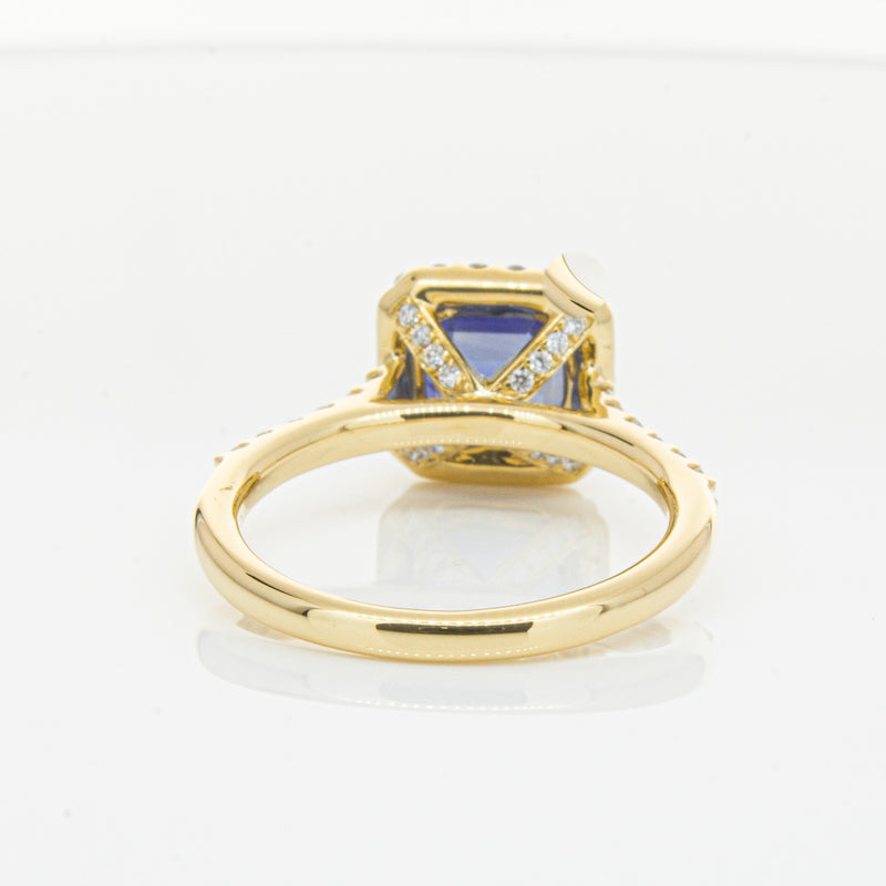 18ct Yellow Gold Sapphire & Diamond Ring-Ring-Walker & Hall