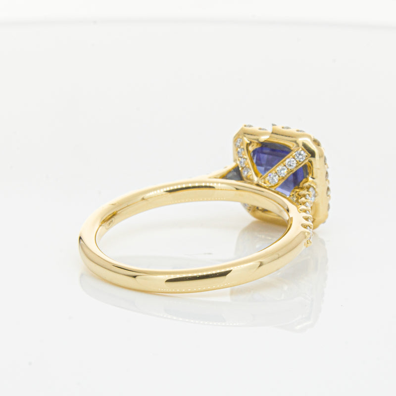 18ct Yellow Gold Sapphire & Diamond Ring-Ring-Walker & Hall