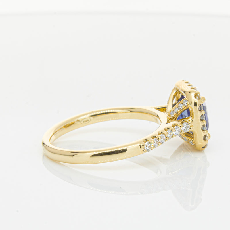 18ct Yellow Gold Sapphire & Diamond Ring-Ring-Walker & Hall