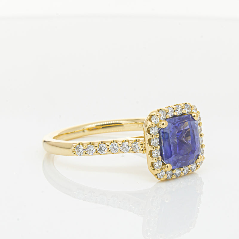 18ct Yellow Gold Sapphire & Diamond Ring-Ring-Walker & Hall