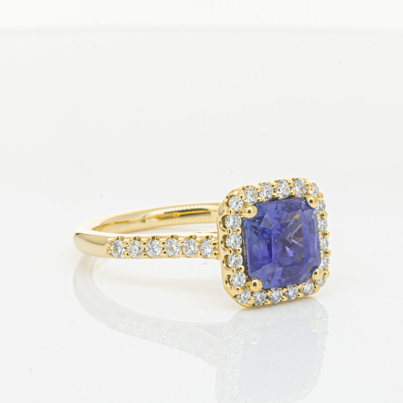 18ct Yellow Gold Sapphire & Diamond Ring-Ring-Walker & Hall