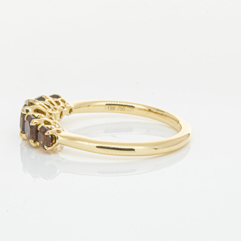 18ct Yellow Gold Five Stone Garnet Octavia Ring-Ring-Walker & Hall