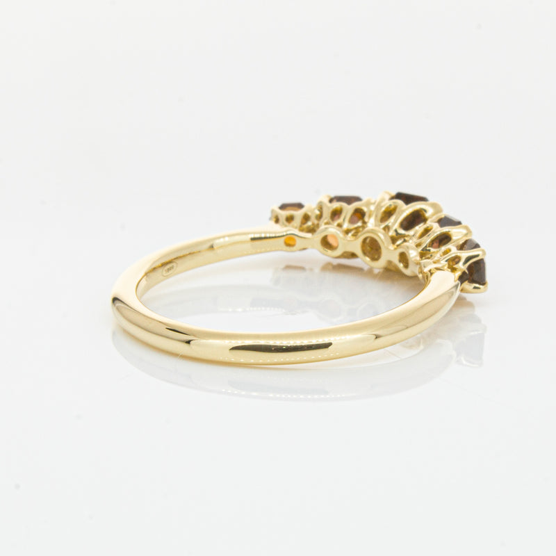 18ct Yellow Gold Five Stone Garnet Octavia Ring-Ring-Walker & Hall