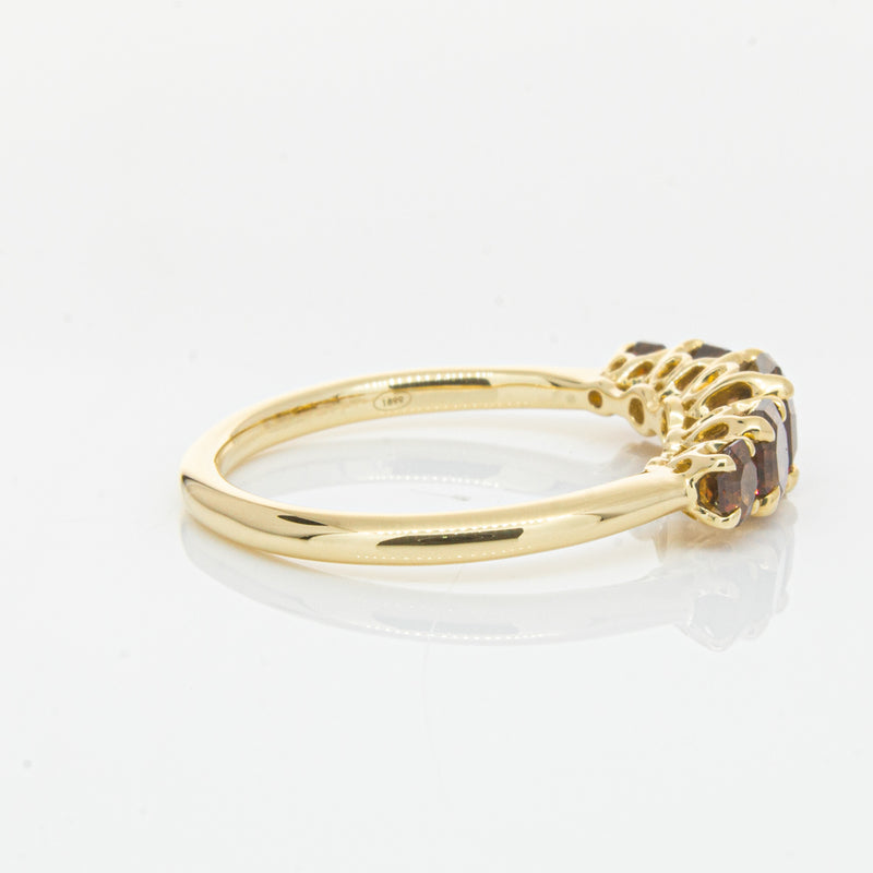 18ct Yellow Gold Five Stone Garnet Octavia Ring-Ring-Walker & Hall