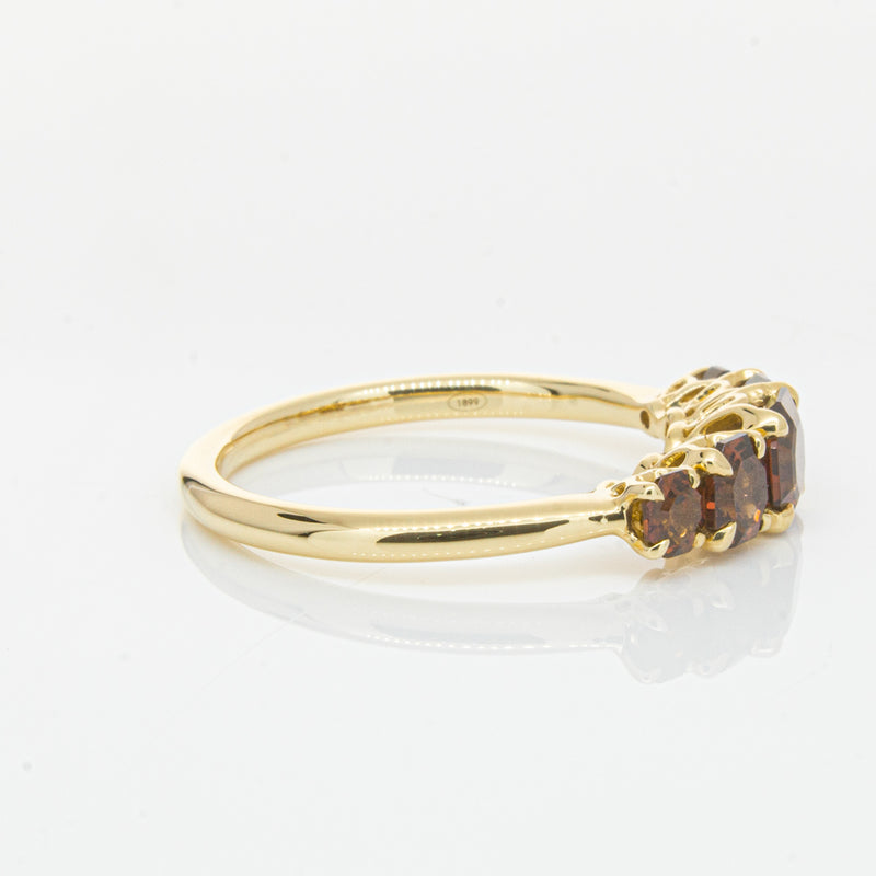 18ct Yellow Gold Five Stone Garnet Octavia Ring-Ring-Walker & Hall