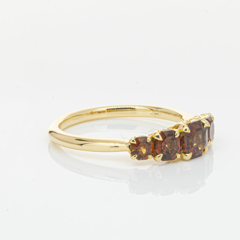 18ct Yellow Gold Five Stone Garnet Octavia Ring-Ring-Walker & Hall