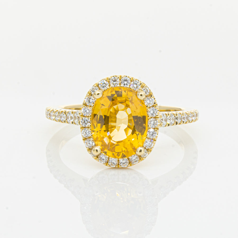 18ct Yellow Gold Sapphire & Diamond Sierra Ring-Ring-Walker & Hall