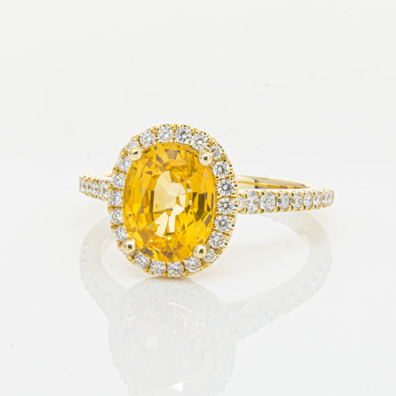 18ct Yellow Gold Sapphire & Diamond Sierra Ring-Ring-Walker & Hall