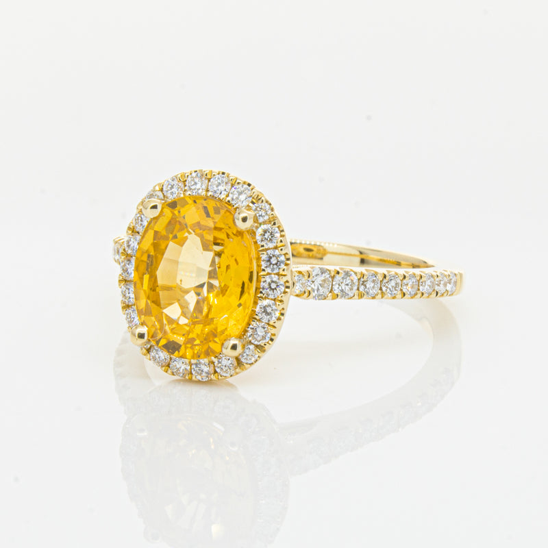18ct Yellow Gold Sapphire & Diamond Sierra Ring-Ring-Walker & Hall