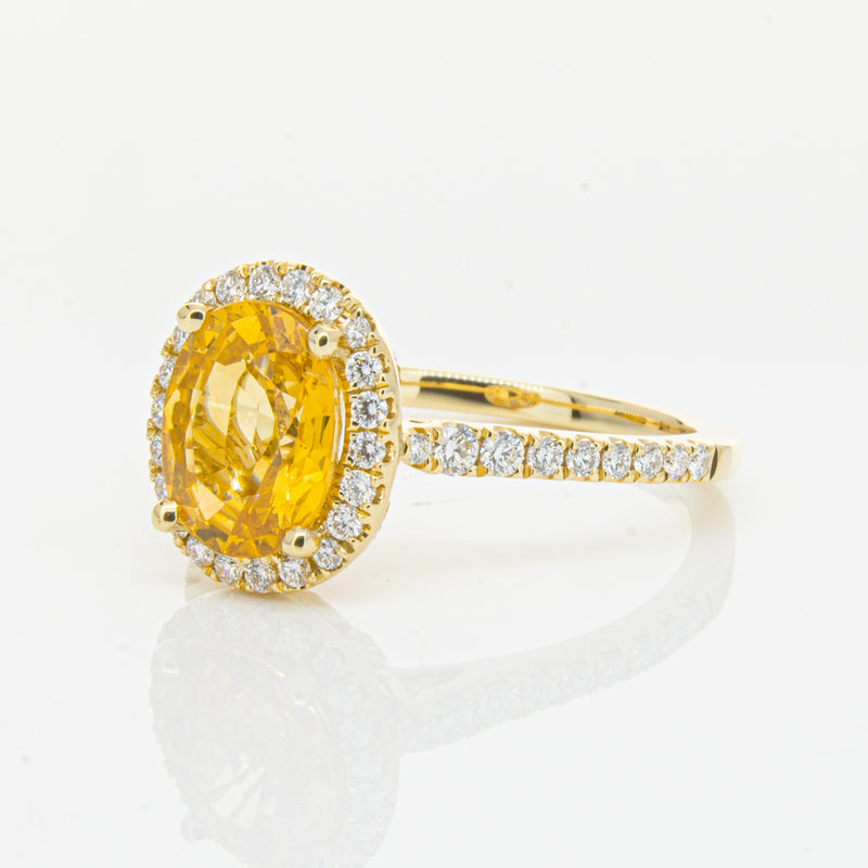 18ct Yellow Gold Sapphire & Diamond Sierra Ring-Ring-Walker & Hall