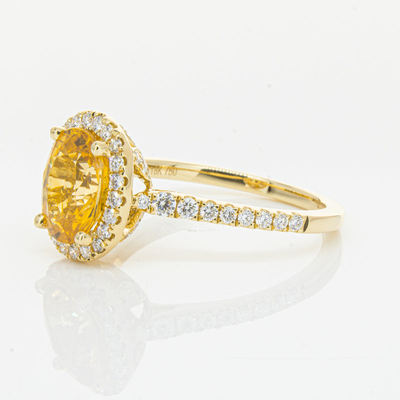 18ct Yellow Gold Sapphire & Diamond Sierra Ring-Ring-Walker & Hall