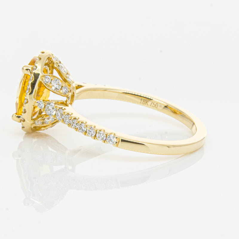 18ct Yellow Gold Sapphire & Diamond Sierra Ring-Ring-Walker & Hall