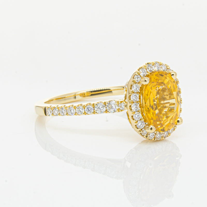 18ct Yellow Gold Sapphire & Diamond Sierra Ring-Ring-Walker & Hall