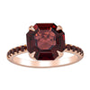 18ct Rose Gold Garnet Octavus Ring-Ring-Walker & Hall