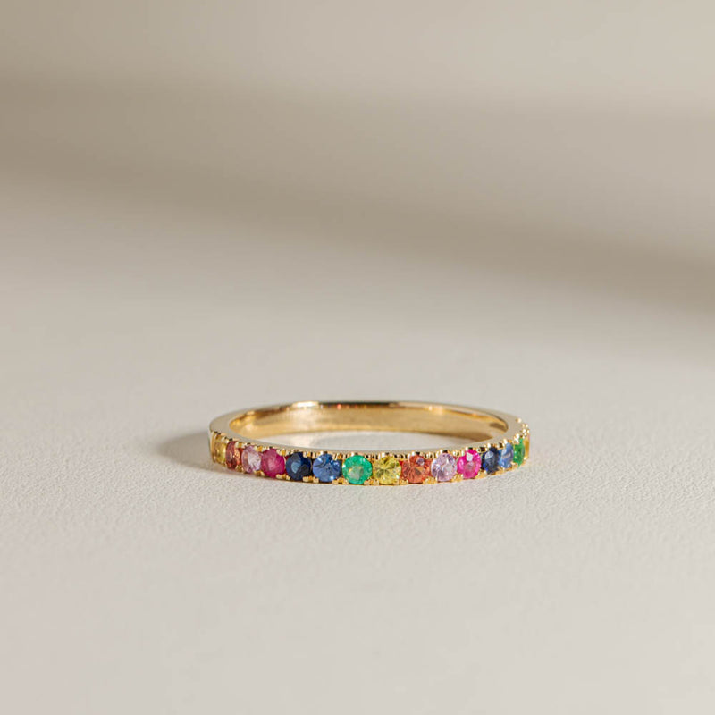 9ct Yellow Gold Prism Ring-Ring-Walker & Hall
