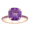 18ct Rose Gold Amethyst Octavus Ring-Ring-Walker & Hall