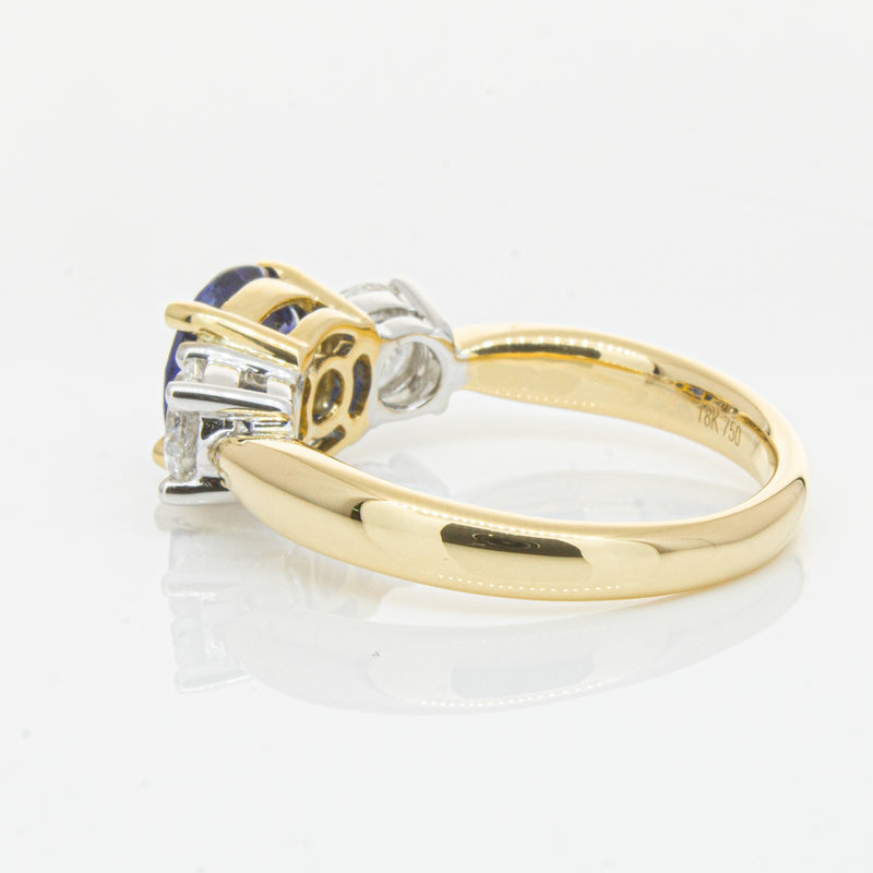 18ct Yellow Gold Sapphire & Diamond Ring-Ring-Walker & Hall