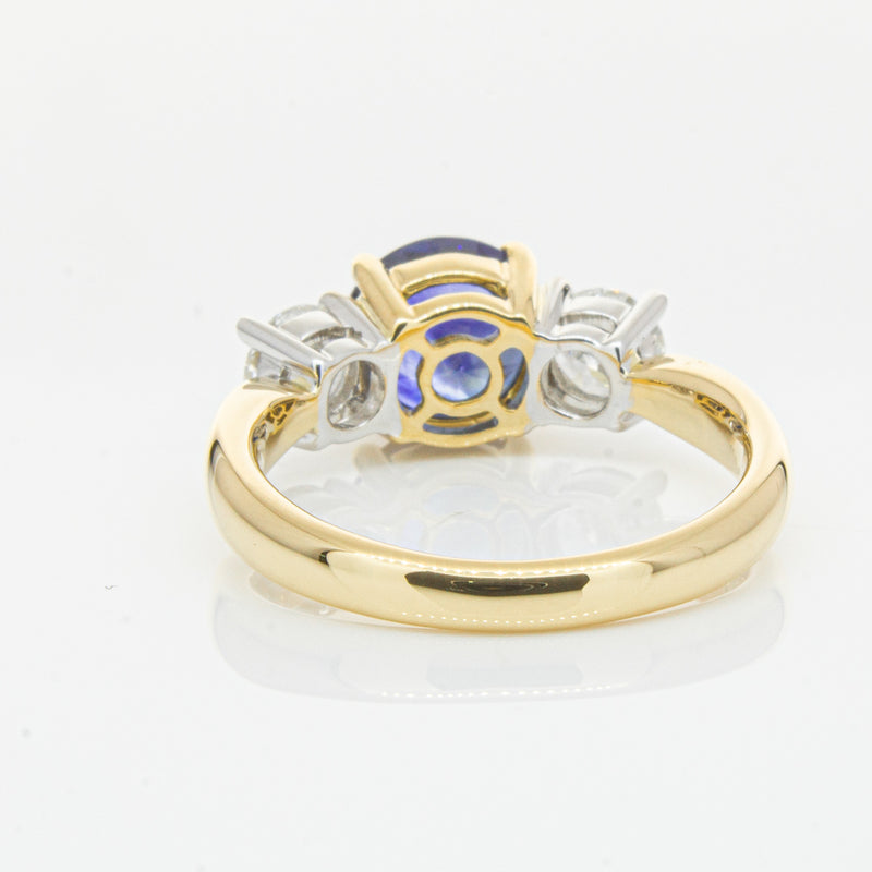18ct Yellow Gold Sapphire & Diamond Ring-Ring-Walker & Hall