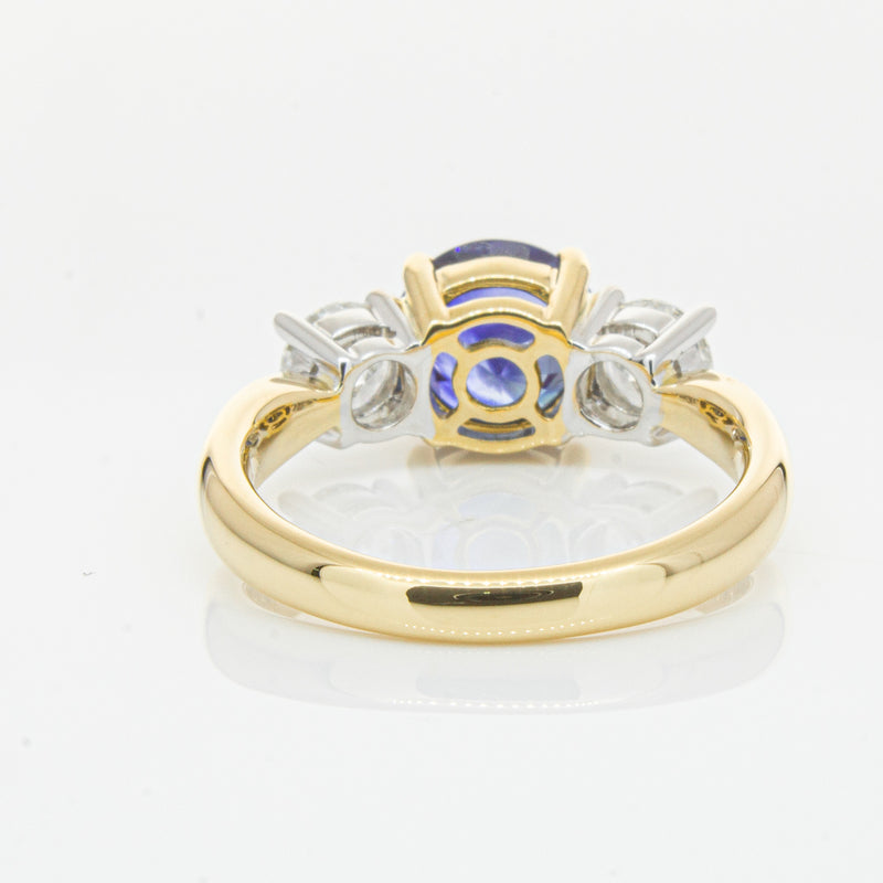 18ct Yellow Gold Sapphire & Diamond Ring-Ring-Walker & Hall