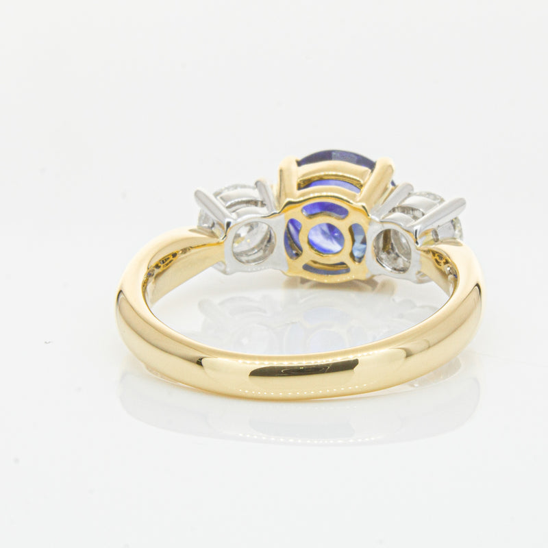18ct Yellow Gold Sapphire & Diamond Ring-Ring-Walker & Hall