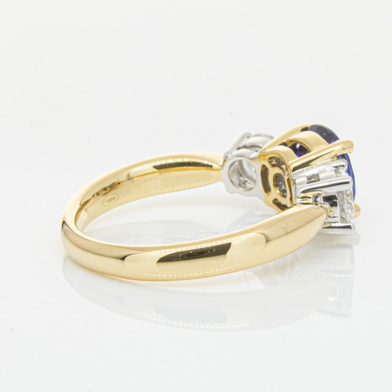 18ct Yellow Gold Sapphire & Diamond Ring-Ring-Walker & Hall