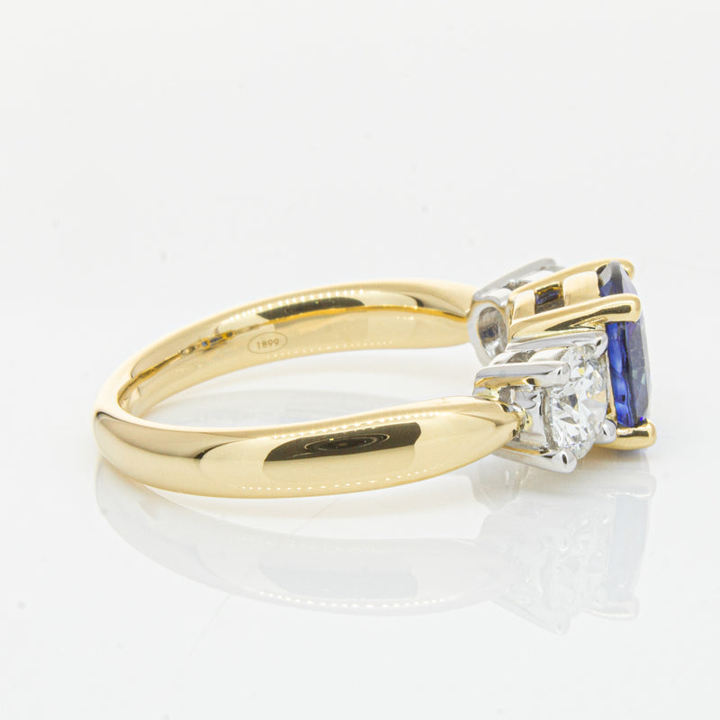 18ct Yellow Gold Sapphire & Diamond Ring-Ring-Walker & Hall