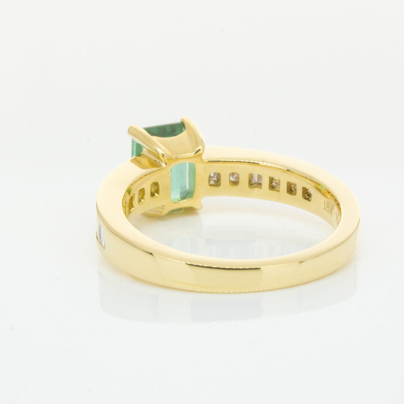 18ct Yellow Gold Tourmaline & Diamond Ring-Ring-Walker & Hall