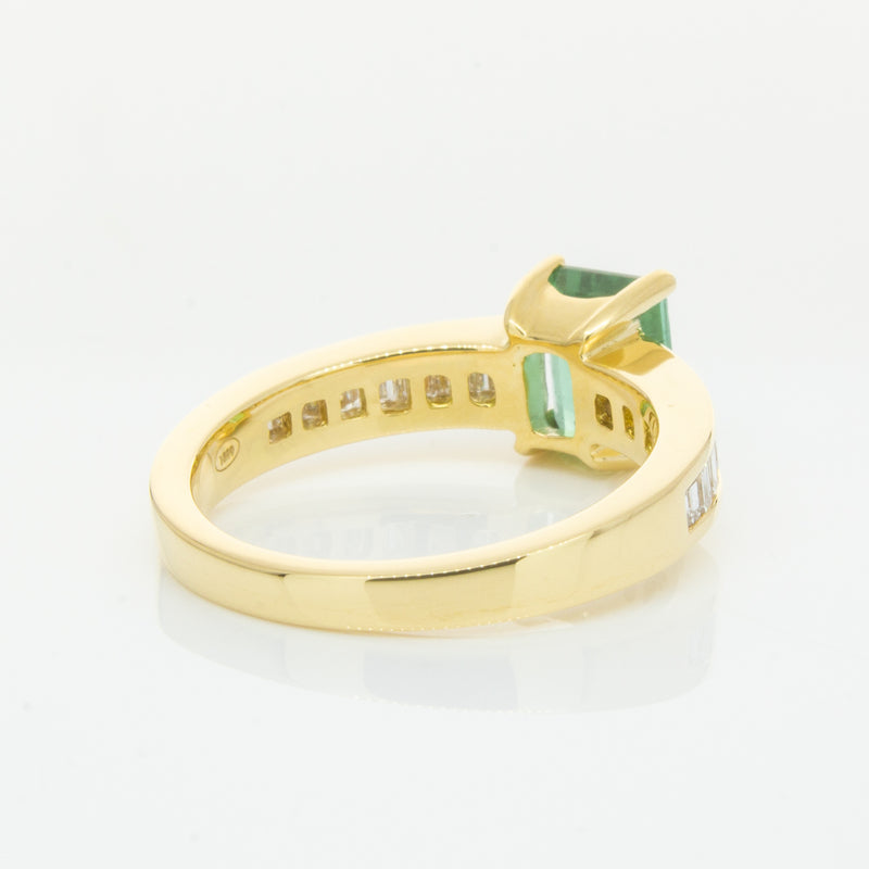 18ct Yellow Gold Tourmaline & Diamond Ring-Ring-Walker & Hall