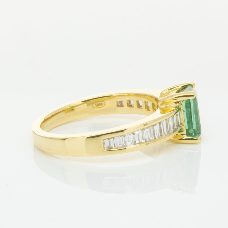 18ct Yellow Gold Tourmaline & Diamond Ring-Ring-Walker & Hall
