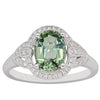 18ct White Gold Tourmaline & Diamond Ring-Ring-Walker & Hall