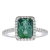 18ct White Gold Green Tourmaline & Diamond Ring-Ring-Walker & Hall