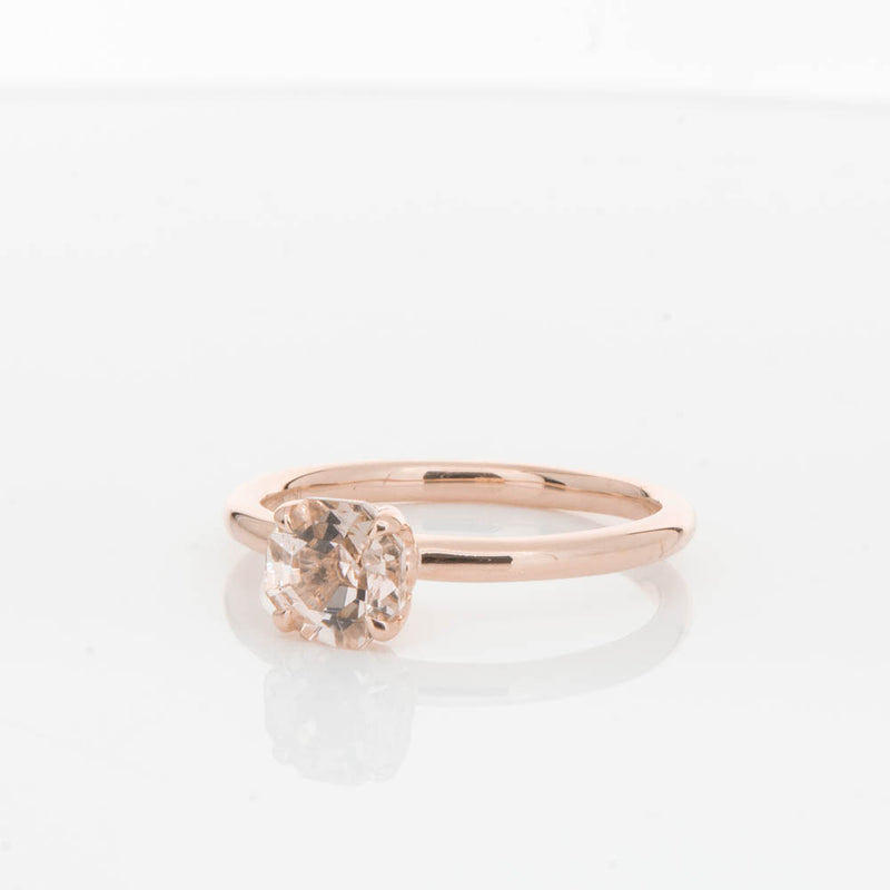 18ct Rose Gold Morganite Mini Octavia Ring-Ring-Walker & Hall